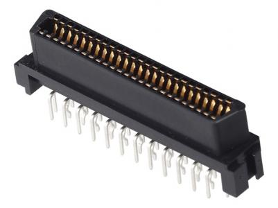 SCSI jungtis CN tipas plastikinis moteriškas tiesus PCB tvirtinimas, 50 kontaktų KLS1-SCSI-06A